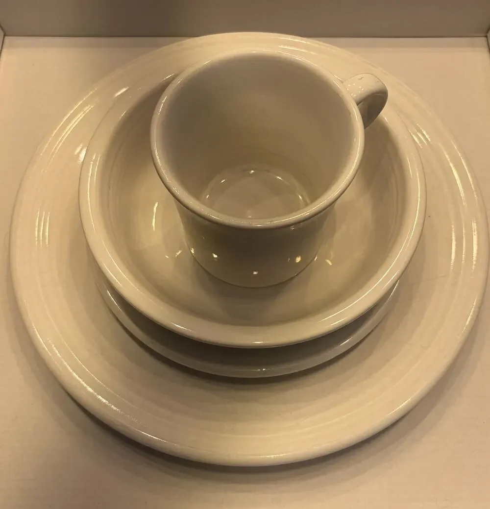 Fiesta Ware White Place Setting GUC